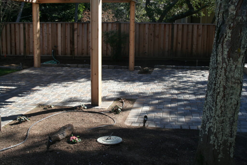 patio pavers set down to create a beautiful patio with gazebo